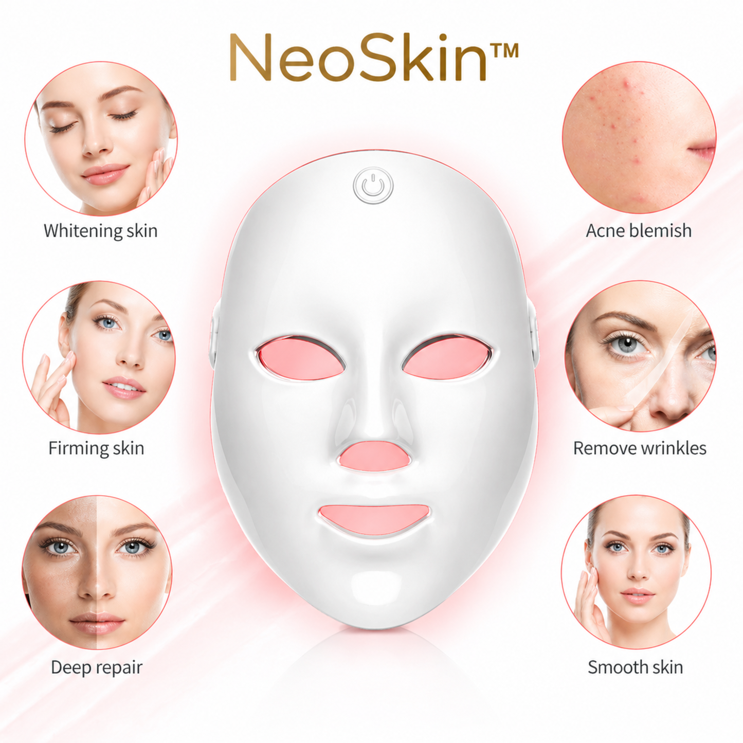 NeoSkin™- 7 Color LED Light Therapy Mask – Anti-Aging & Skin Rejuvenation Device