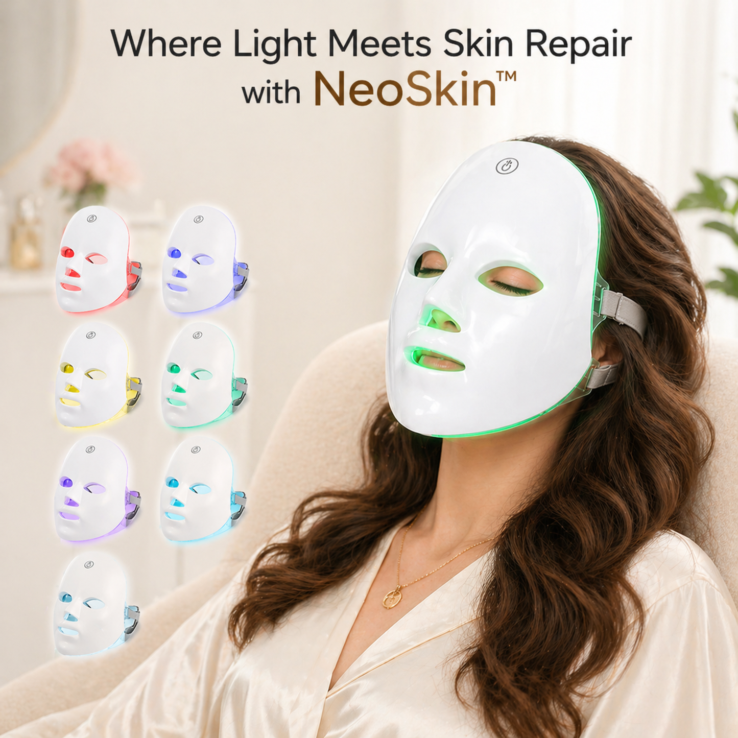 NeoSkin™- 7 Color LED Light Therapy Mask – Anti-Aging & Skin Rejuvenation Device
