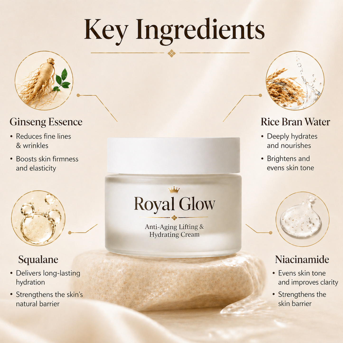 Royal Glow™ - Korean Anti-Aging Lifting & Hydrating Cream