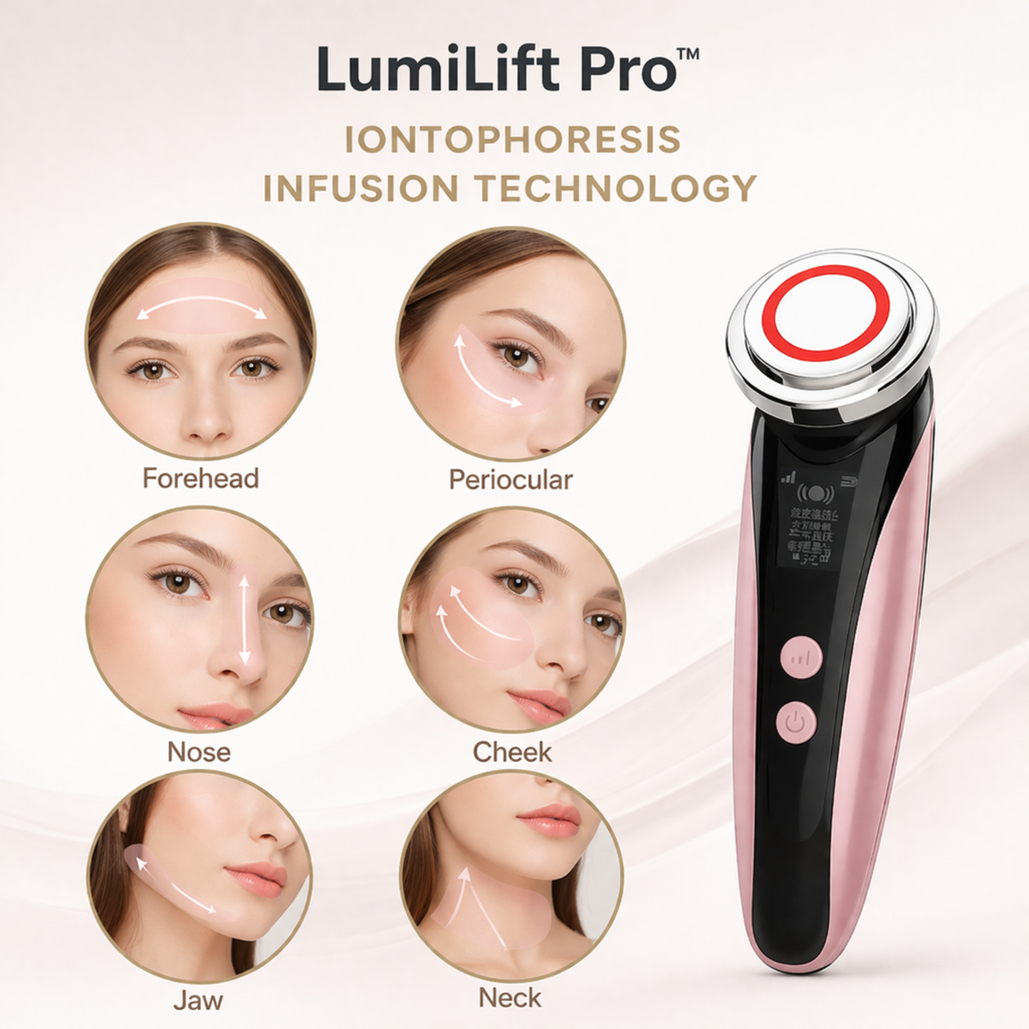 LumiLift Pro™ - Facial Iontophoresis Anti Aging Massager